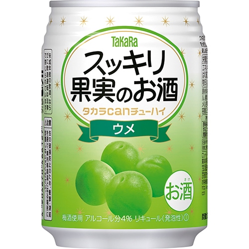 宝酒造 タカラcanチューハイ スッキリ果実のお酒 ウメ 250ml×24本 2ケース（48本） u-yu