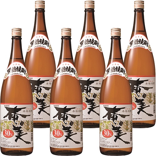 奄美酒類 黒糖焼酎 奄美 30度 1.8L瓶 1800ml×6本 鹿児島 u-yu | 焼酎