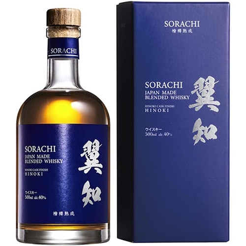 翼知 SORACHI 檜樽熟成 500ml 箱入 ヒノキ樽 ブレンデッドウイスキー 紀州熊野蒸溜所 u-yu