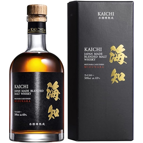 海知 KAICHI 水楢樽熟成 500ml 箱入 ミズナラ樽 ブレンデッドモルトウイスキー 紀州熊野蒸溜所 u-yu