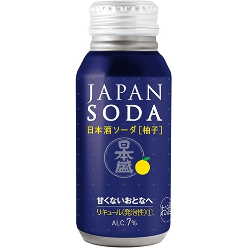 日本盛 JAPAN SODA 柚子 180ml×30本 1ケース ジャパンソーダ 日本酒ソーダ u-sa 