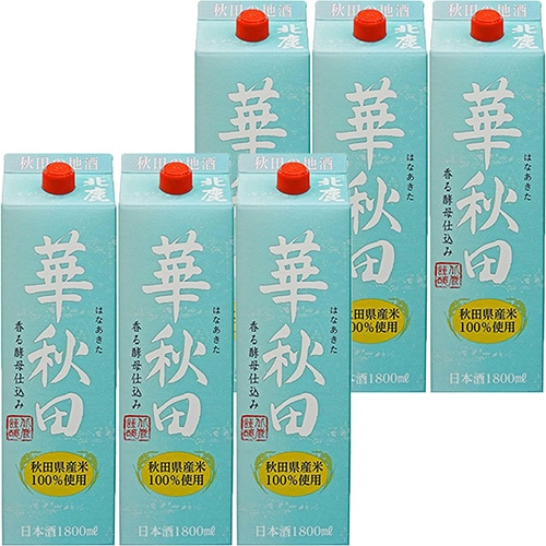 北鹿 華秋田 1.8Lパック 1800ml×6本 ケース 日本酒 清酒 u-yu