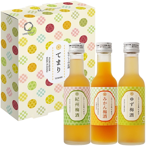 中野BC なでしこのお酒 てまり 梅酒セット TDEF-16 180ml×3本 化粧箱入 紀州梅酒 みかん梅酒 ゆず梅酒 和歌山 ギフト u-yu