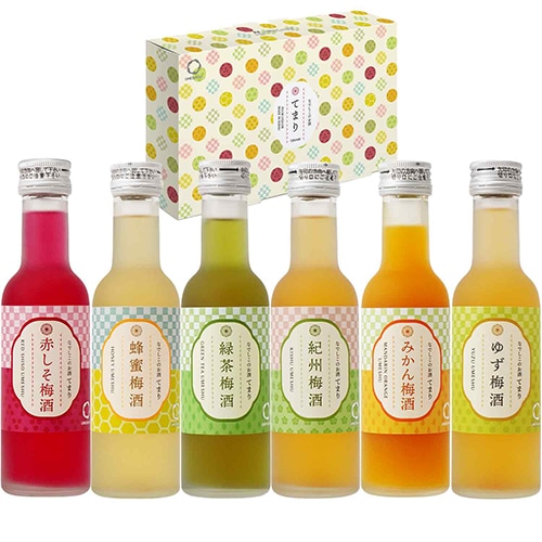 中野BC なでしこのお酒 てまり 梅酒セット T61-30 180ml×6本 化粧箱入 和歌山 u-yu