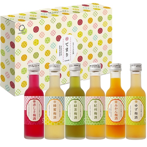 中野BC なでしこのお酒 てまり 梅酒セット T61-30 180ml×6本 化粧箱入 和歌山 u-yu