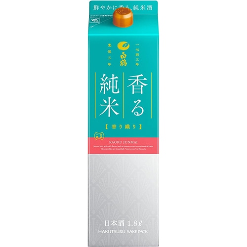 白鶴 サケパック 香る純米 香り織り 1.8Lパック 1800ml×6本 ケース u-yu