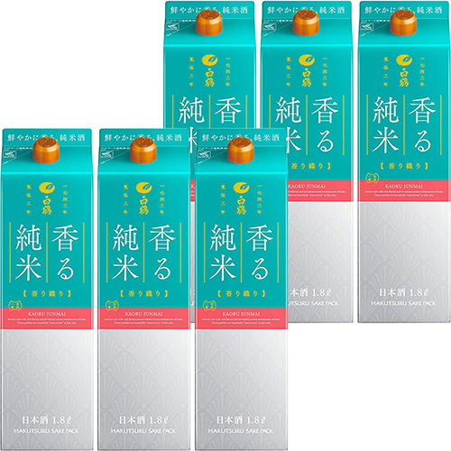 白鶴 サケパック 香る純米 香り織り 1.8Lパック 1800ml×6本 ケース u-yu