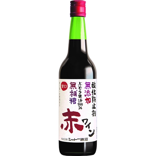シャトー勝沼 無添加無補糖赤ワイン 甘口 600ml×12本 u-yu