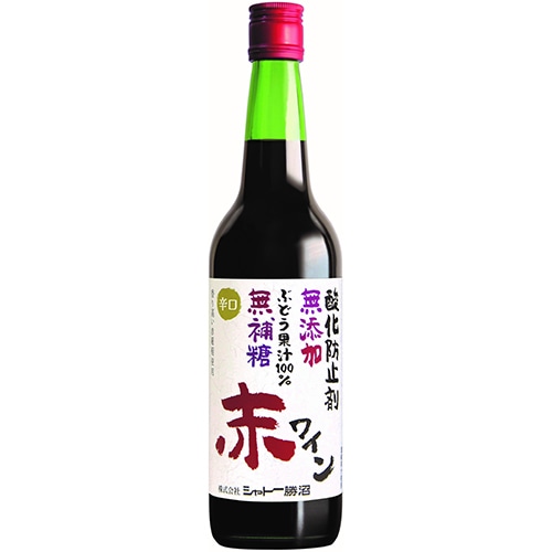 シャトー勝沼 無添加無補糖赤ワイン 辛口 600ml×12本 u-yu
