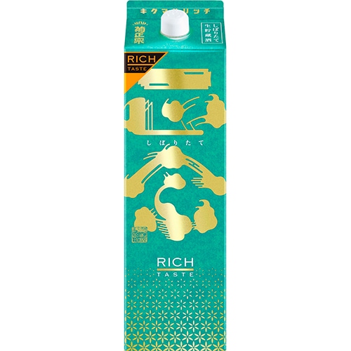 菊正宗 しぼりたてギンリッチ 1.8Lパック 1800ml×6本 ケース u-yu