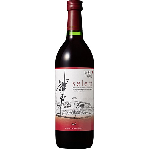白鶴 神戸ワイン セレクト 赤 720ml×6本 ライトボディ 日本ワイン 神戸ワイナリー u-yu
