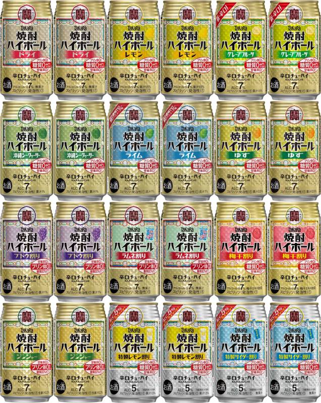 宝酒造 タカラ 焼酎ハイボール 24本セット 350ml×24本（12種×各2本） チューハイセット u-sa