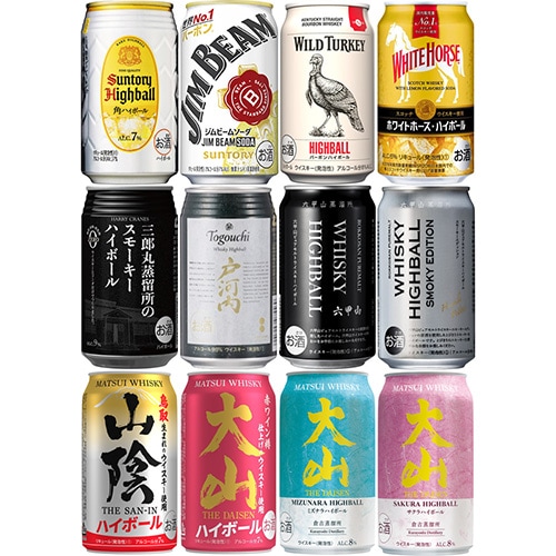 ハイボール12種アソート 350ml×12本 ギフトカートン入り ウイスキーハイボールセット u-sa