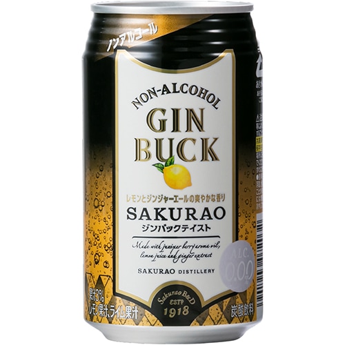 サクラオ ノンアルコール ジンバックSAKURAO 350ml×24本 1ケース u-sa