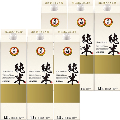 大関 純米 1.8Lパック 1800ml×6本 ケース 日本酒 純米酒 u-yu