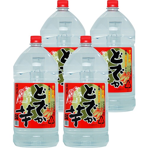 井上酒造 どでか芋 25度 5Lペット 5000ml×4本 1ケース 芋焼酎 本格焼酎 u-yu
