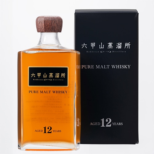 六甲山蒸溜所 六甲山ピュアモルトウイスキー12年 720ml 箱入 u-yu