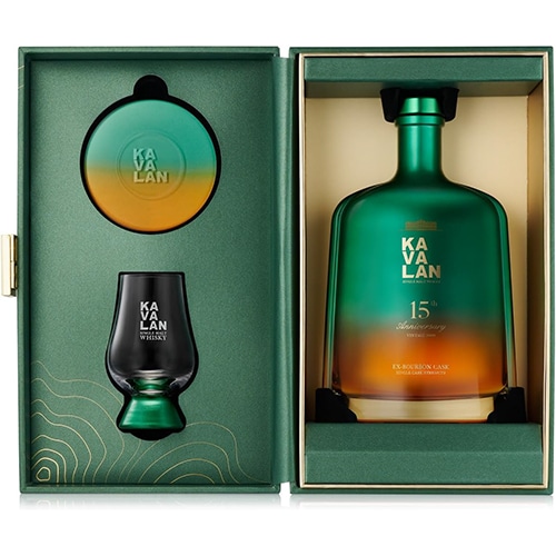 カバラン15周年 ヴィンテージ2009 エクスバーボン カスクストレングス 750ml コースター&グラス付 シングルモルトウイスキー u-yu