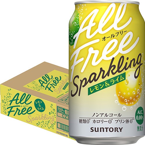 サントリー オールフリースパークリング レモン&ライム 350ml×24本 1ケース ノンアルコール u-sa