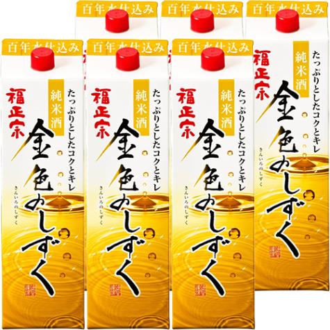 福光屋 福正宗 金色のしずく 純米酒 1.8Lパック 1800ml×6本 1ケース 石川 日本酒 u-yu