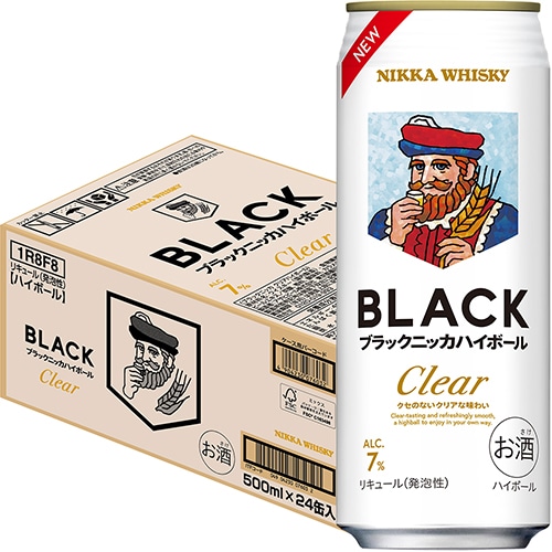 アサヒ ブラックニッカ クリアハイボール  500ml×24本 1ケース u-yu