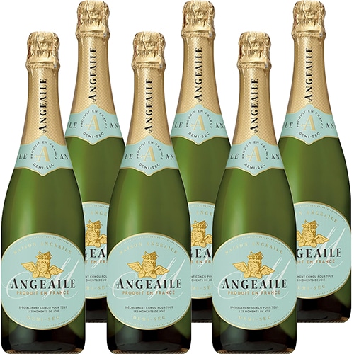 メゾンアンジュエール ドミセック 750ml×6本 フランス スパークリング 白 u-yu