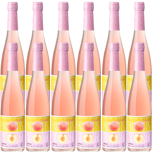メルシャン フルーツクーラー ピーチ 500ml×12本 1ケース ロゼワイン 微炭酸 u-yu