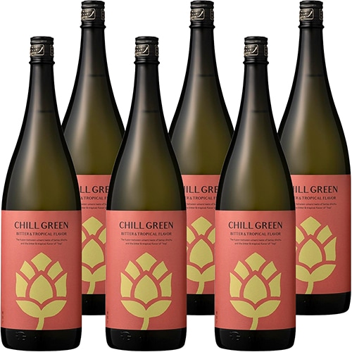 濱田酒造 麦焼酎 CHILL GREEN ビター&トロピカル 1.8L瓶 1800ml×6本 ケース チルグリーン u-yu