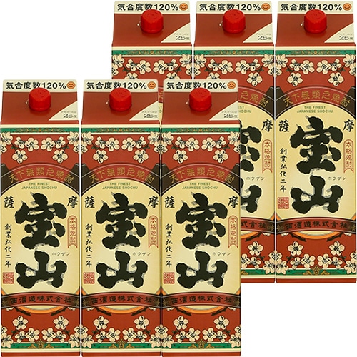 西酒造 芋焼酎 薩摩宝山 25度 1.8Lパック 1800ml×6本 1ケース 鹿児島 u-yu