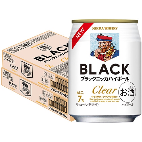 アサヒ ブラックニッカ クリアハイボール 250ml×24本 2ケース（48本） u-yu