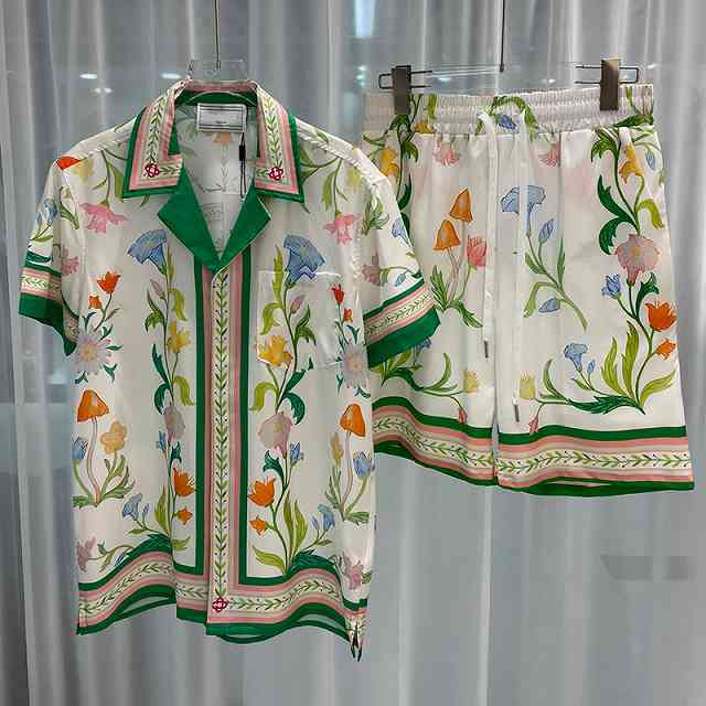 メンズ ビーチ風 エスニック柄 半袖シャツ 男女兼用 ショート パンツ