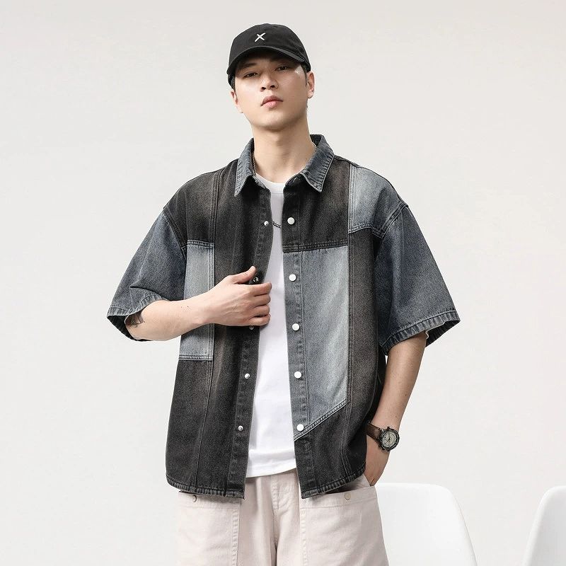 メンズ 半袖シャツ 大きめ ゆったり ドッグ ストリート N00397 CROSS & STITCH ヘンリーネック メンズ tシャツ 半袖 無地 厚手