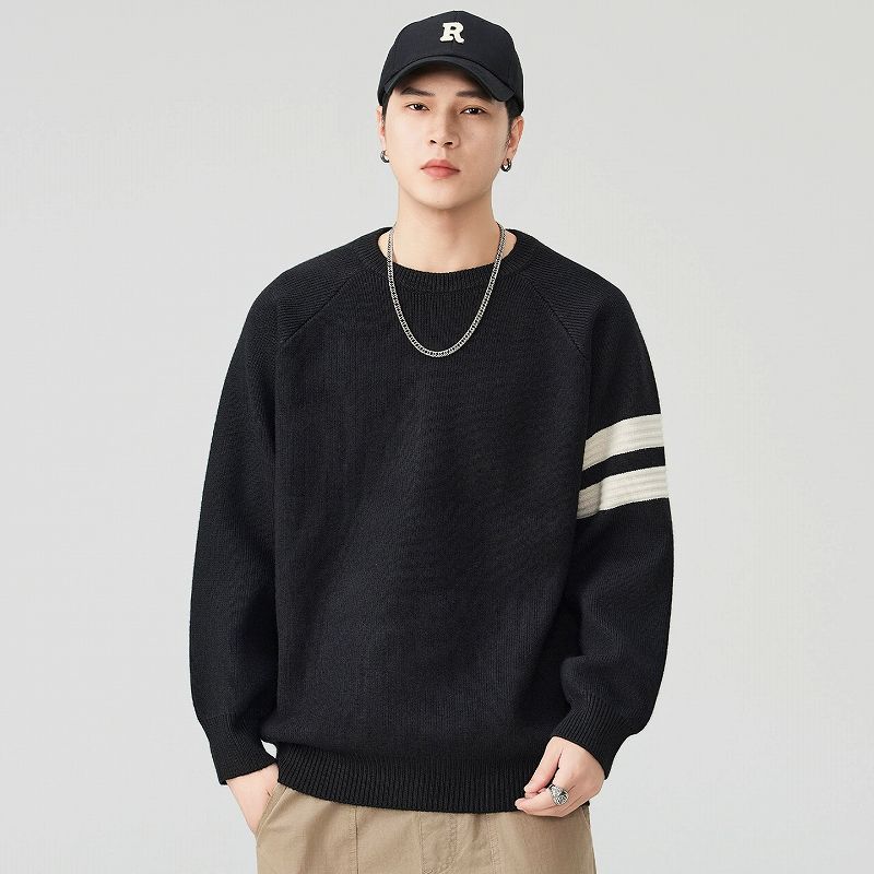 メンズファッション 長袖 ニット・セーター 男女兼用 ストリート系 トップス 秋冬 2025新作★全3色