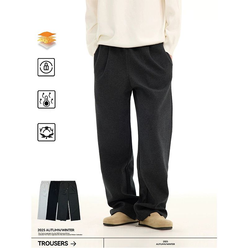 メンズファッション 無地 スラックス 男女兼用 ストリート系 ボトムス 秋冬 2025新作★全3色