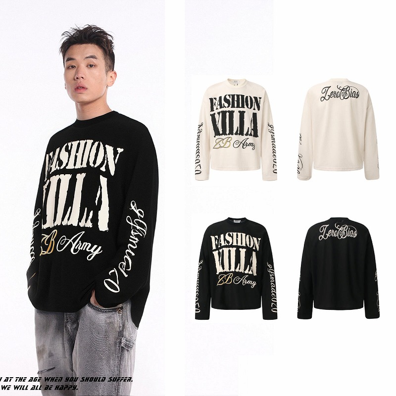 メンズ アメリカン風 クルーネックスウェット 秋冬 長袖トレンド ストリートプリント トップス★全2色