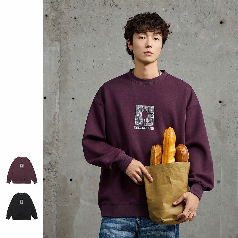 メンズファッション 長袖 トレーナー 男女兼用 ストリート系 トップス 秋冬新作★全2色