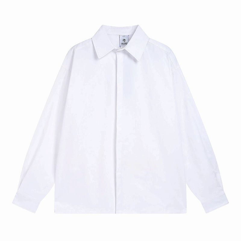 メンズファッション 無地 長袖 シャツ 男女兼用 ストリート系 アウター  秋冬 2025新作★全3色