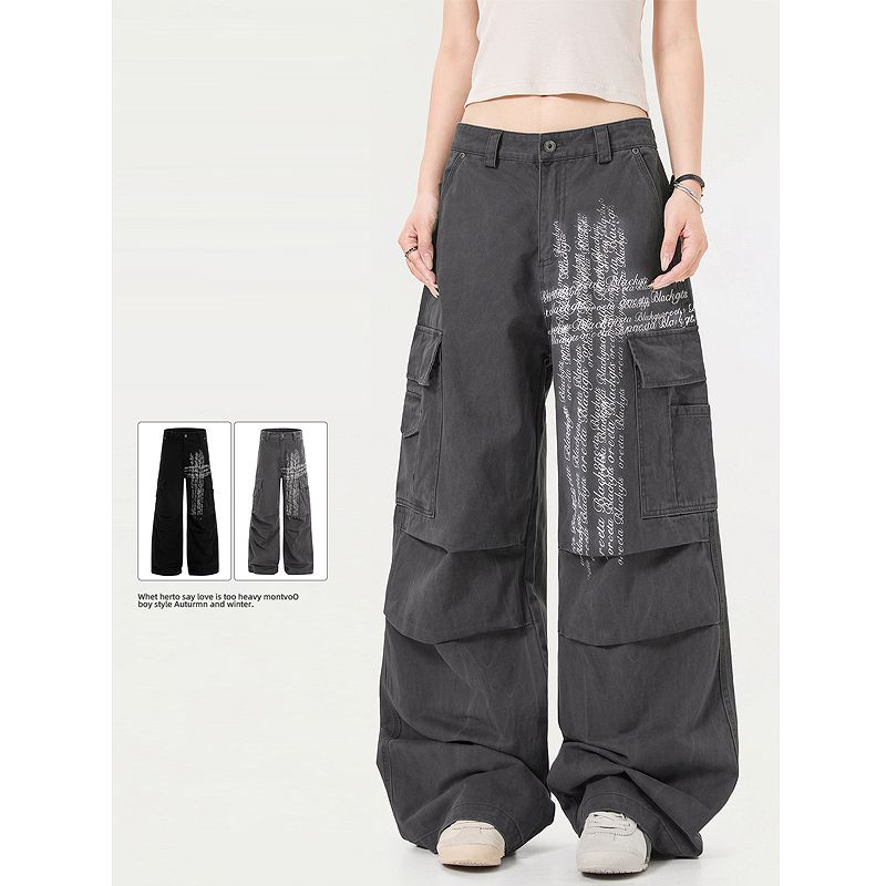 メンズファッション ワーク風  パンツ 男女兼用 ストリート系 ボトムス 秋冬 2025新作★全２色