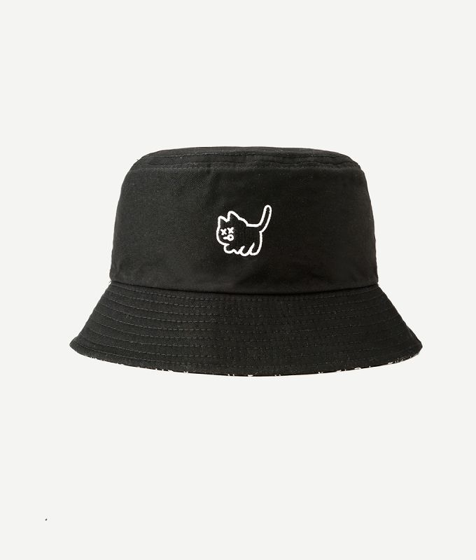 メンズ 両面着用 刺繍入り 日よけ帽子 男女兼用  カジュアルキャペリン帽 2025新作 春夏秋★全2色