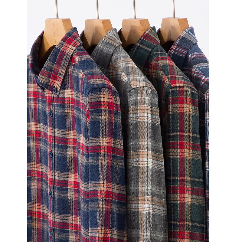 メンズファッション チェック柄 長袖 シャツ 男女兼用 カジュアル アウター  春秋 2025新作★全4色