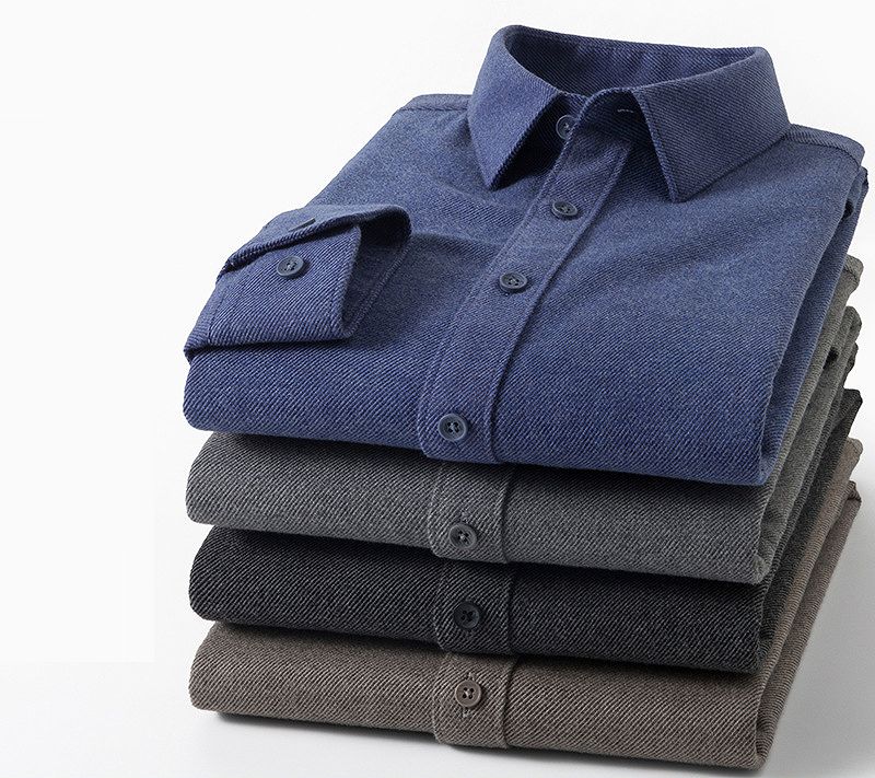 メンズファッション 無地 長袖 シャツ 男女兼用 カジュアル アウター  春秋 2025新作★全4色