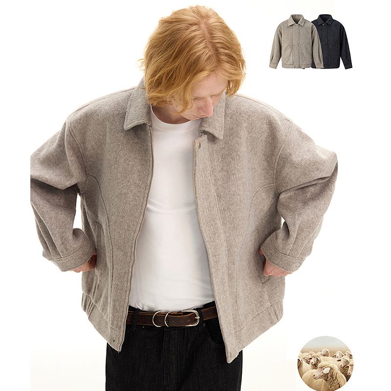 メンズファッション ウール ジャケット 男女兼用 ストリート系 アウター 秋冬 2025新作★全2色