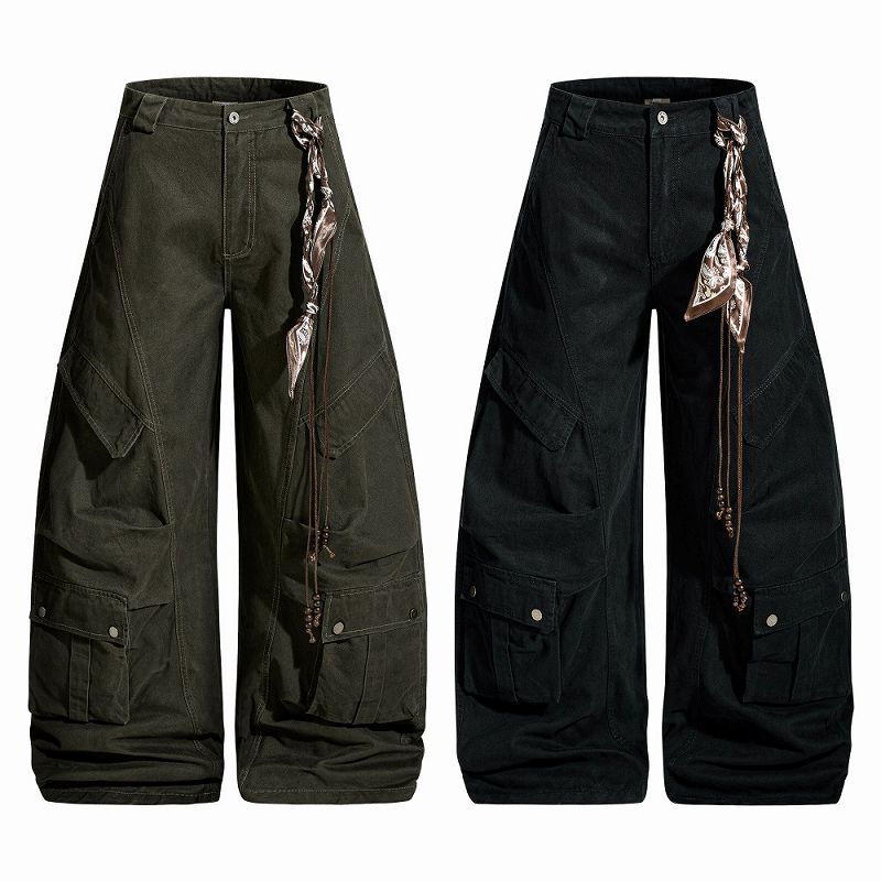 メンズファッション ワークパンツ 男女兼用 ストリート系 ボトムス 春秋冬 2025新作★全2色