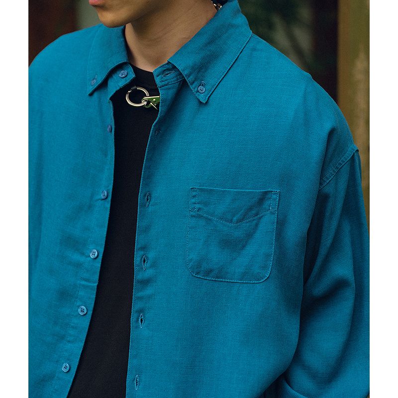 メンズファッション 無地 長袖 シャツ 男女兼用 ストリート系 トップス  春秋 2026新作★全3色