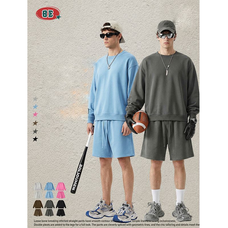 メンズ 裏起毛 トレーナー 男女兼用 ジョガーパンツ ボトムス セットアップ 秋冬 2026新作★全6色