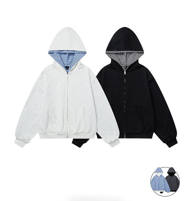 メンズ 両面着用 ジップアップパーカー 男女兼用 ボアフリース トップス 秋冬 2026新作 ★全2色