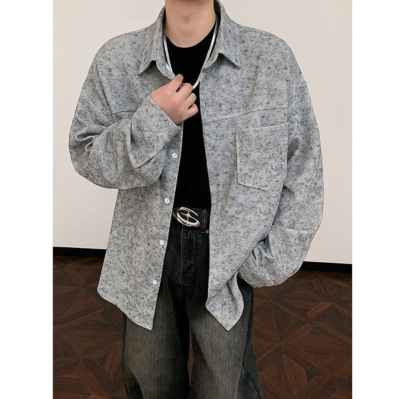 メンズファッション長袖 シャツ 男女兼用 ストリート系 トップス  春秋 2026新作★全3色