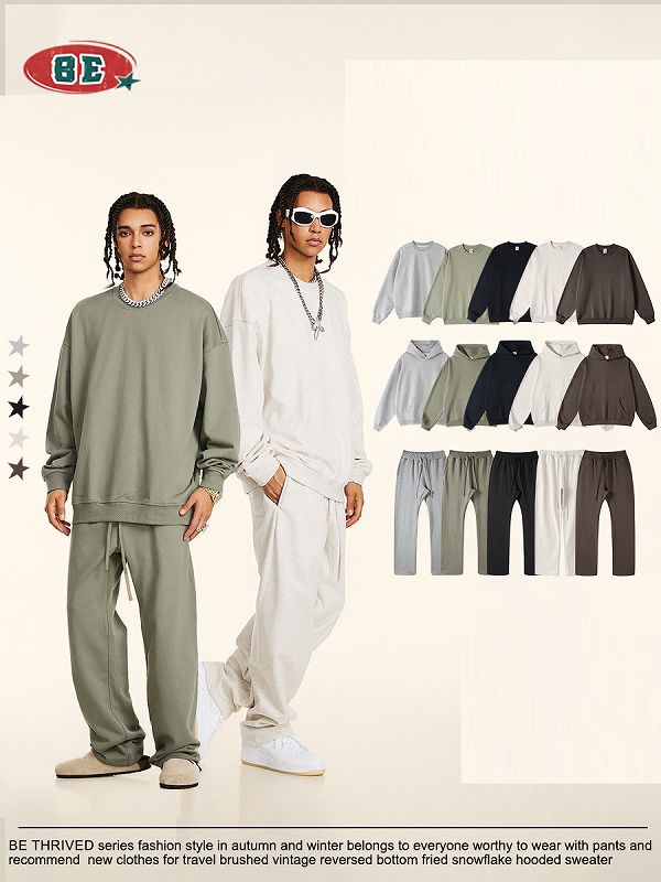 メンズ 裏パイル トレーナー/パーカー 男女兼用 ジョガーパンツ セットアップ 春秋冬 2026新作★全5色