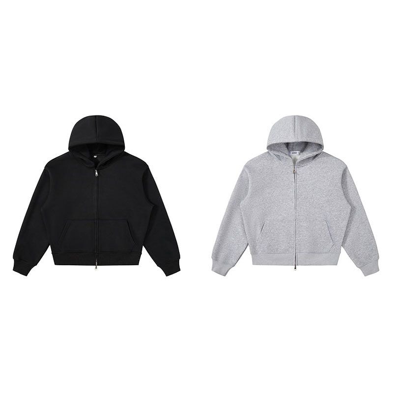 メンズ 裏パイル ジップアップ パーカー 男女兼用 ストリート系 トップス 秋冬 2026新作★全2色