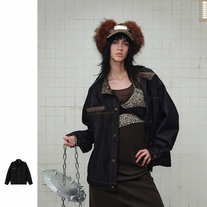 メンズ デニム ジャケット 男女兼用 ストリート系 防寒アウター 春秋 2026新作★